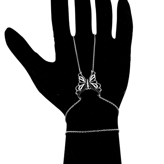 Ürün resmi: Rose Kaplama Siyah Zirkon Taşlı Kelebek Desenli Gümüş Şahmeran