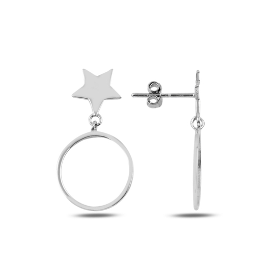 Ürün resmi: Sallantılı Yıldız Gümüş Küpe