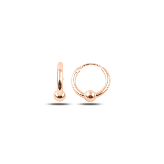 Ürün resmi: Rose Kaplama 12mm Toplu Halka Gümüş Küpe