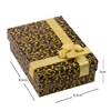 Ürün resmi: Kahverengi Fiyonklu Motifli Üçlü Set Karton Hediye Kutusu