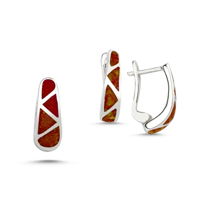 Resim Rodyum Kaplama Kahverengi Opal Taşlı Gümüş Bayan Set