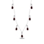 Resim Garnet Zirkon (Kırmızı) Damla Zirkon Taşlı Sallantılı Gümüş Bayan Kolye