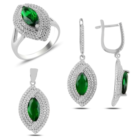 Ürün resmi: Zirkon Taşlı Gümüş Bayan Set