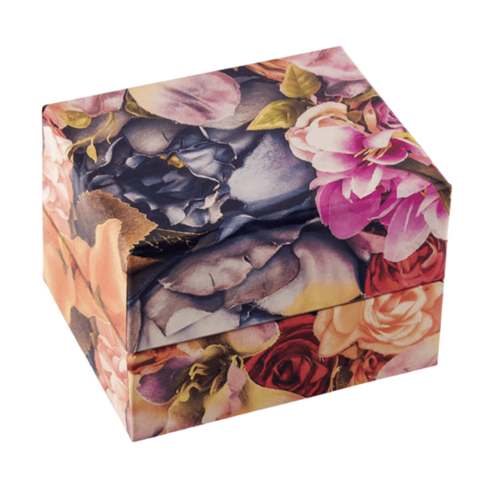 Ürün resmi: Çiçek Desenli Yastıklı Saat ve Bileklik Karton Hediye Kutusu