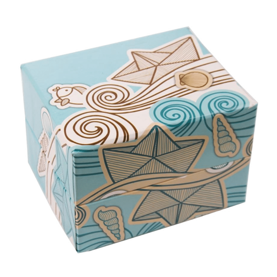 Ürün resmi: Deniz Figürlü Süngerli Saat ve Bileklik Karton Hediye Kutusu