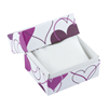 Ürün resmi: Mor Kalp Desenli Yastıklı Saat ve Bileklik Karton Hediye Kutusu