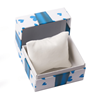 Ürün resmi: Mavi Fiyonklu ve Kalpli Yastıklı Saat ve Bileklik Karton Hediye Kutusu
