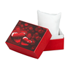 Ürün resmi: Parlayan Çift Kalp Yastıklı Saat ve Bileklik Karton Hediye Kutusu