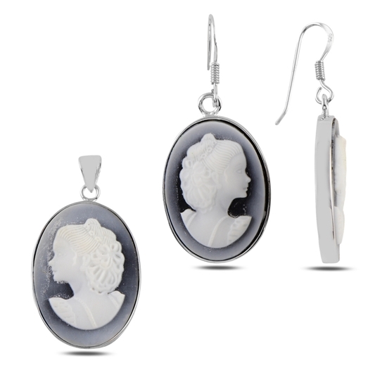 Ürün resmi: Cameo Gümüş Bayan Set