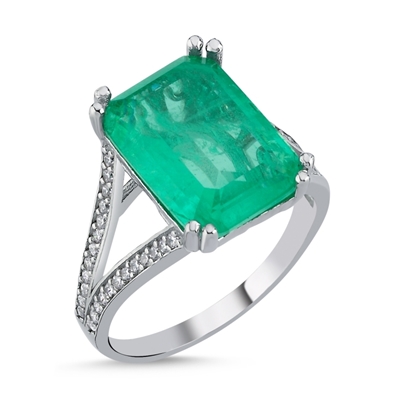 Resim Rodyum Kaplama Paraiba Zirkon Taşlı Gümüş Bayan Yüzük
