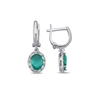 Ürün resmi: Rodyum Kaplama Paraiba Oval Kesim & Halo Baget Zirkon Taşlı Gümüş Bayan Set