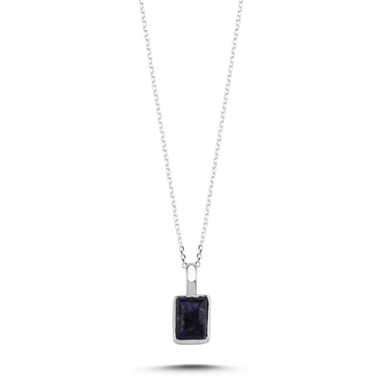 Ürün resmi: Lapis Lazuli & Dikdörtgen Doğal Taşlı Kolye