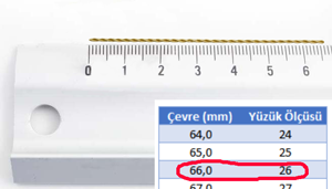 Parmak Çevresine Göre Hesaplama